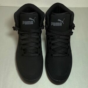 Puma Rebound Layup Mid Top Black Sneakers Shoes Men's Size 10.5